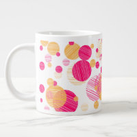 Whimsical Pink & Yellow Polka-Dot Pattern