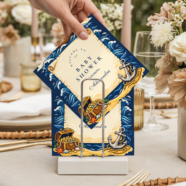 Whimsical Pirate Ship Adventure Baby Shower Napkin (Creator Uploaded)