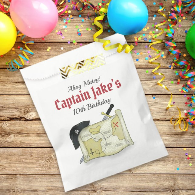 Whimsical Pirate Treasure Birthday Party Favor Favour Bags (Creator Uploaded)