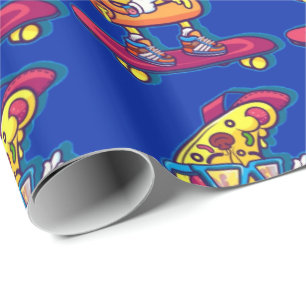 Whimsical Pizza Wrapping Paper