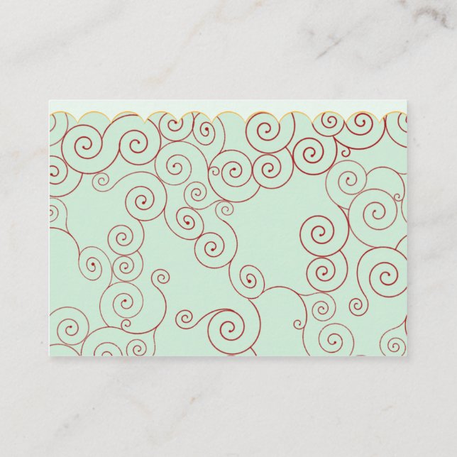 Whimsical Place Card Template (Back)