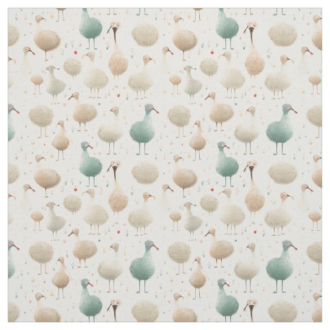Whimsical Plumes: Whimsy Ostrich Fabric (Swatch)
