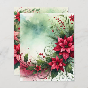 Whimsical Poinsettia Christmas Garland Scrapbook