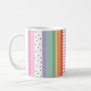 Whimsical Pop Stripes Coffee Mug