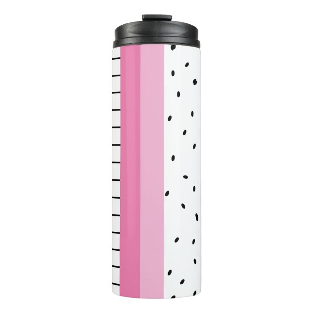 Whimsical Pop Stripes Thermal Tumbler (Front)