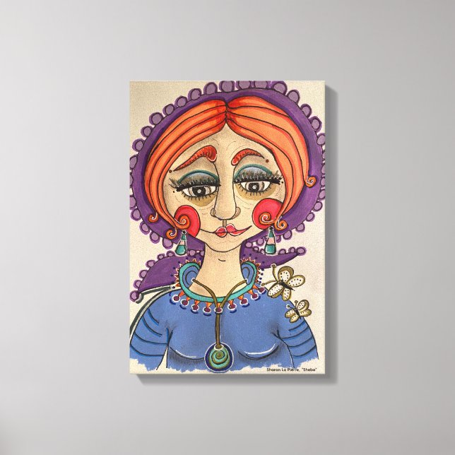 Whimsical Portrait Canvas Print (Front)