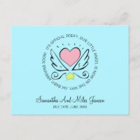 Whimsical Pregnancy | Heart With Wings Turquoise