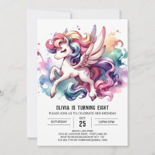 Whimsical Printable Horse Birthday Invitation