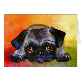 Whimsical Pug Painting #1 Svetlana Novikova