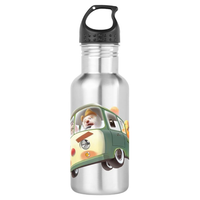Whimsical Pumpkin Ride 532 Ml Water Bottle (Front)