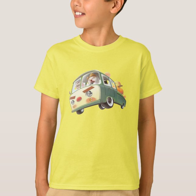 Whimsical Pumpkin Ride T-Shirt (Front)