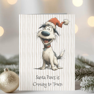 Whimsical Puppy Quirky Dog Holiday Card
