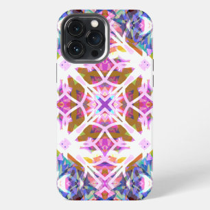 Whimsical Purple Blue Pink Colourful Pattern iPhone 13 Pro Max Case