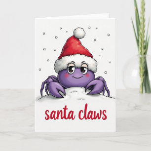 Whimsical Purple Christmas Card
