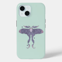 Whimsical Purple Moth with Star Sparkles