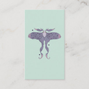 Whimsical Purple Moth with Star Sparkles  Enclosure Card