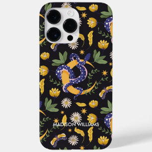 Whimsical Purple Snake & Botanical– Personalised Case-Mate iPhone 14 Pro Max Case