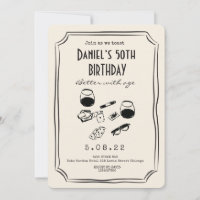 Whimsical Quirky Funky Handwritting 50th Birthday