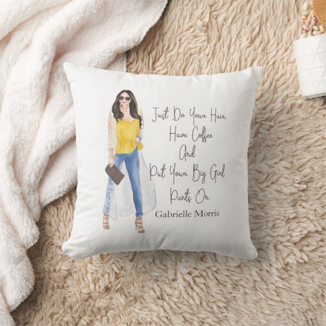 Whimsical Quote "Get Your Big Girl Pants On" Cushion (Blanket)