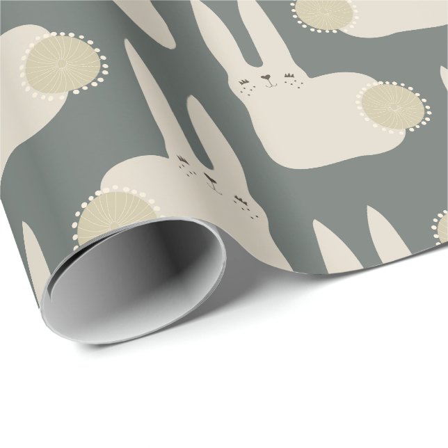 Whimsical Rabbit Wrapping Paper (Roll Corner)