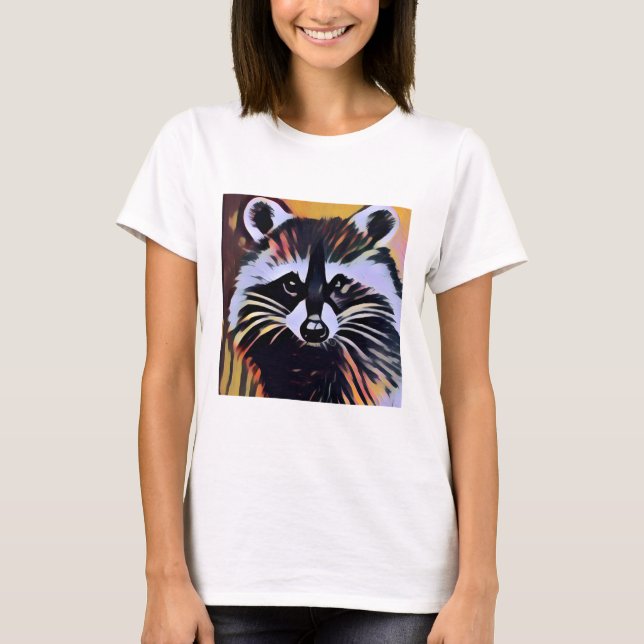 Whimsical Raccoon - A Nature Inspired Design  T-Shirt (Front)