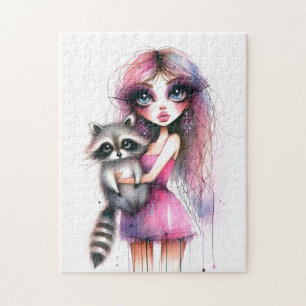 Whimsical Racoon Jigsaw Puzzle