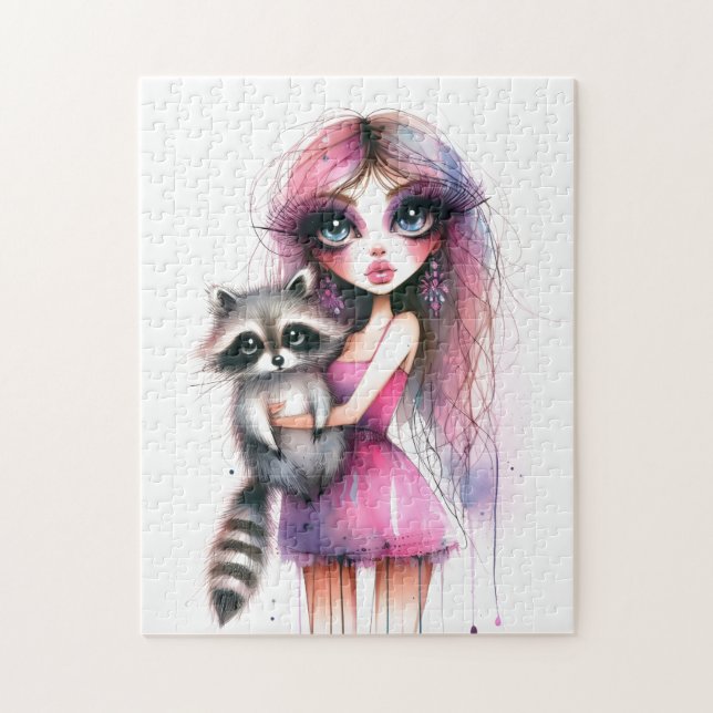 Whimsical Racoon Jigsaw Puzzle (Vertical)