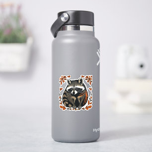 Whimsical Racoon Woodland Animal Folk or Tribal A