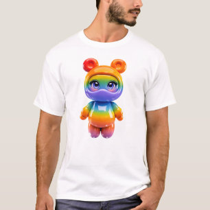 Whimsical Rainbow Alien Cute Space Art Gift T-Shirt