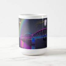 Whimsical rainbow bridge fairy Mug