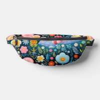 Whimsical Rainbow Garden Floral Fantasy Pattern
