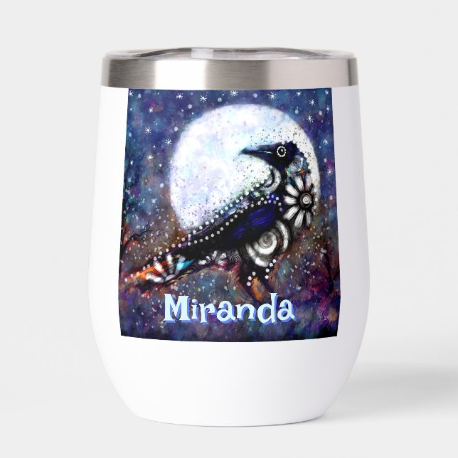 Whimsical Raven Moon Floral Personalised (Back)