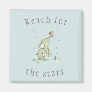 Whimsical Reach for the Stars Magnet