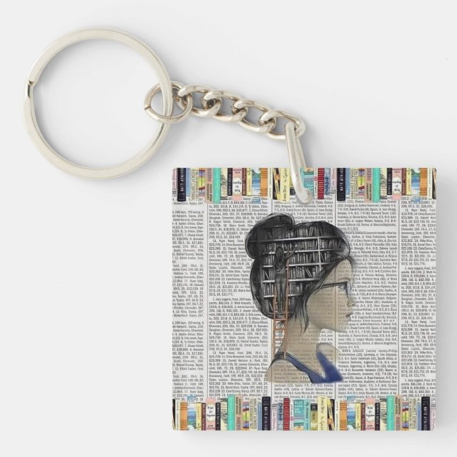 Whimsical Readers' Delight Key Ring (Front)