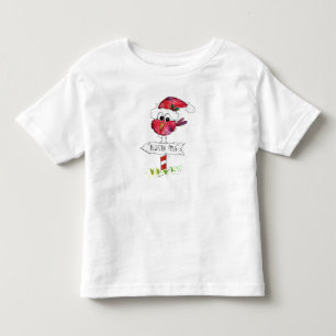 Whimsical Red Christmas Bird Toddler T-Shirt