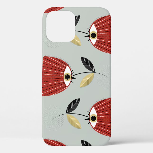 Whimsical Red Floral Arrangement Case-Mate iPhone Case (Back)