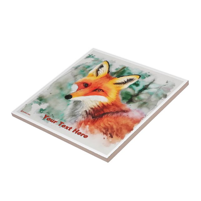 Whimsical Red Fox Tile (Side)
