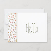 Whimsical Red Green Brown Mushroom and Acorn