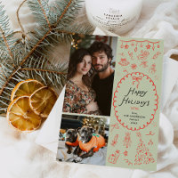 Whimsical Red Green Hand Drawn Icons 2 Photo