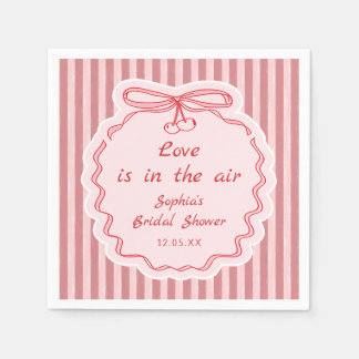 Whimsical Red Happy Galentine's Day Napkin