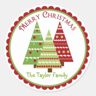 Whimsical Reindeer Christmas Holiday Stickers