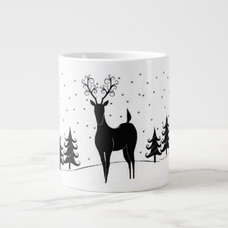 Whimsical Reindeer Large Coffee Mug