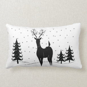 Whimsical Reindeer Lumbar Cushion