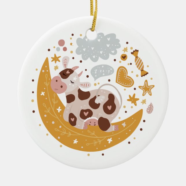 Whimsical Reindeer Ornament (Front)