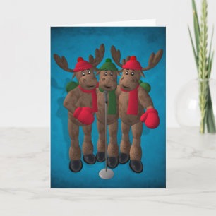 Whimsical Reindeer: The Moose Brothers Holiday Card