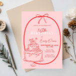 Whimsical Retro Border 16th Birthday Party Invitation<br><div class="desc">This whimsical birthday party invitation is perfect for a 16th birthday party featuring retro hand drawn scribble border. For more advanced customisation of this design,  e.g. changing layout,  font or text size please click the "CUSTOMIZE" button above. Please contact me for any questions!</div>