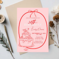 Whimsical Retro Border 30th Birthday Party