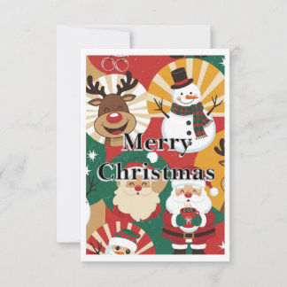 Whimsical Retro Christmas Cheer Card