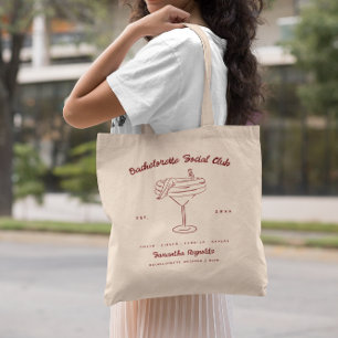 Whimsical Retro Doodle   Bachelorette Weekend Tote Bag