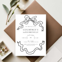 Whimsical Ribbon Bow 60th Birthday Party